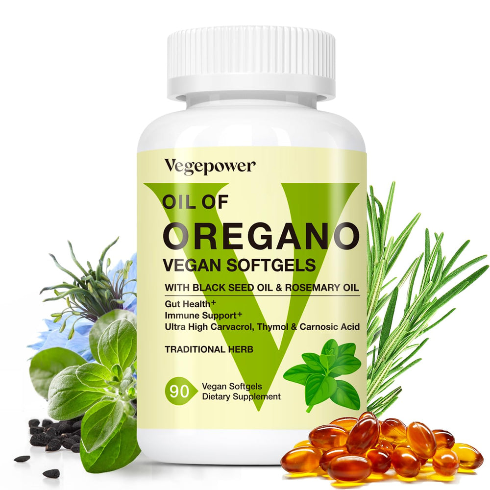 Oil of Oregano Vegan Softgels bottle with 90 count