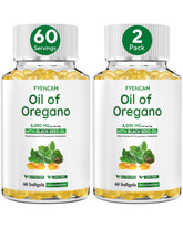 Front view of Oil of Oregano with Black Seed Oil supplement bottle