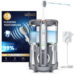 Front view of OILSAO Electric Toothbrush with Water Flosser