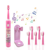 Front view of OJV 8620 pink musical toothbrush for kids
