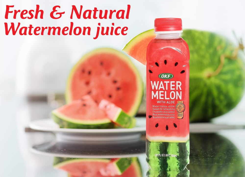 OKF 500 ml bottle design for Watermelon with Aloe Vera