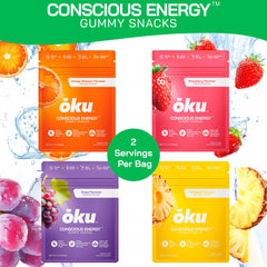 OKU ōku Energy Chews vegan gummy texture closeup