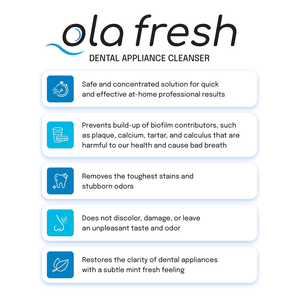Single packet of Ola Fresh mint essence dental cleanser