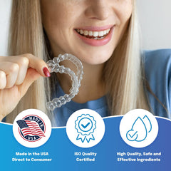 Safe for dentures, retainers, aligners, and other appliances