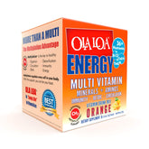 Front view of Ola Loa Energy Orange 30-packets box