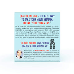 Dissolving Ola Loa Energy Tropical tablet in water