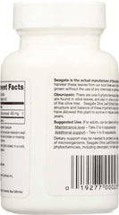 Close-up of olive leaf extract capsules