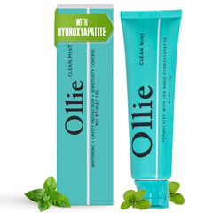 Ollie Clean Mint Nano Hydroxyapatite Toothpaste tube on white background