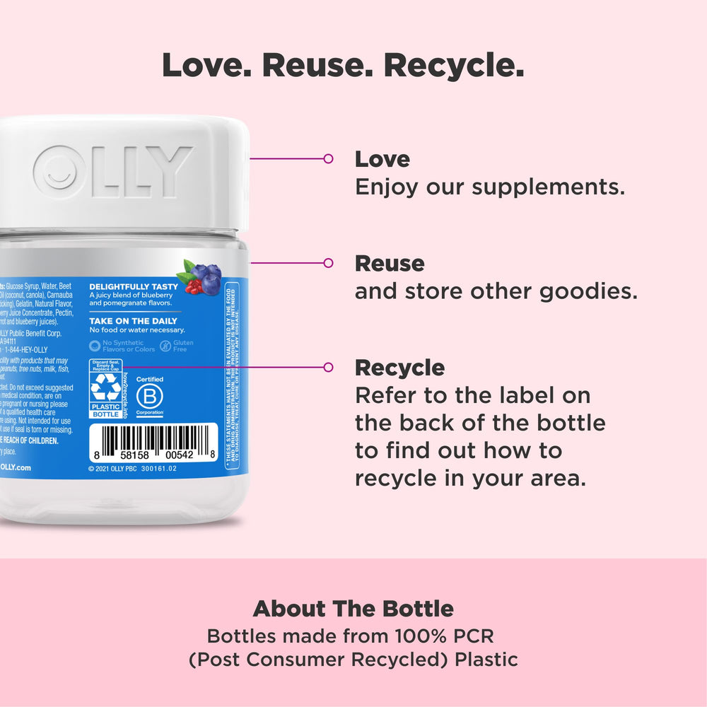 Plump Berry flavor image with blueberries and pomegranate