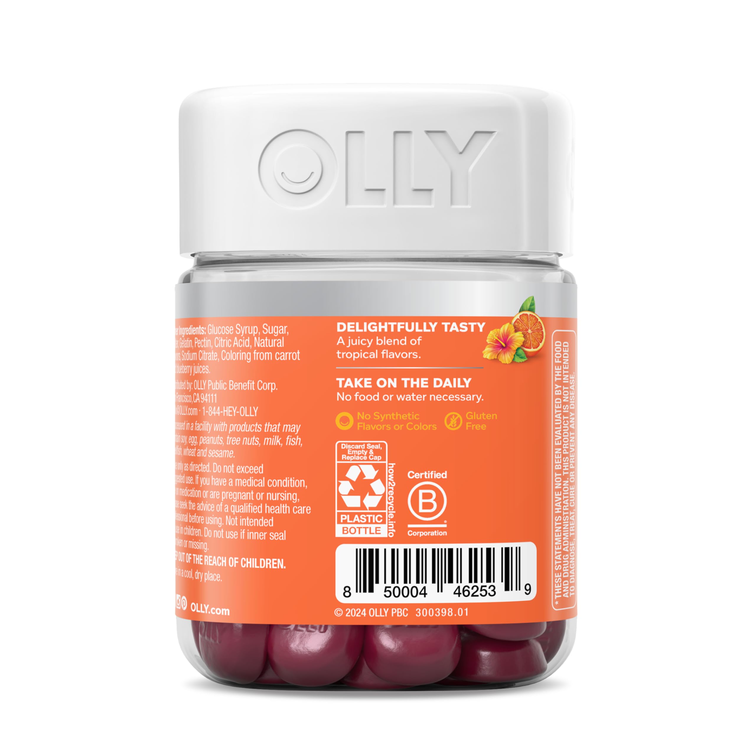 Ingredients panel of OLLY Heavenly Hair Gummy Ingredients panel of OLLY Heavenly Hair Gummy