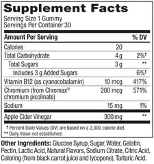 Bottle close-up showing label and gummies.