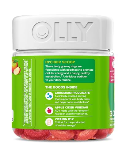 OLLY logo and vibrant label design on Metabolism Gummy Rings.
