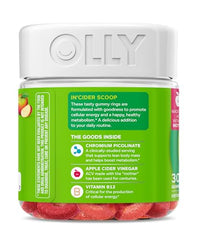 OLLY logo and vibrant label design on Metabolism Gummy Rings.