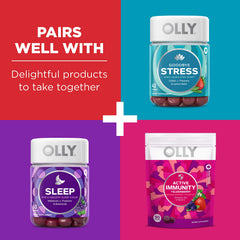 OLLY daily dose visual emphasizes easy two-gummies ritual.