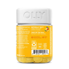 OLLY brand packaging with mango imagery