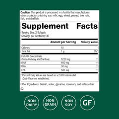 Close-up of Olprima EPA|DHA bottle label