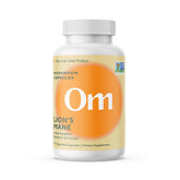 Om Lion's Mane Capsules bottle on white background