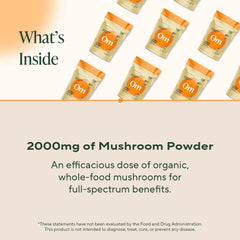 Ingredients list for Om Lions Mane Mushroom Powder