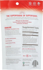 Product label showing organic, non-GMO, gluten-free and vegan certifications