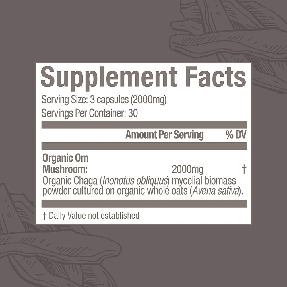 USDA Organic and Non-GMO badges on Om Mushrooms packaging