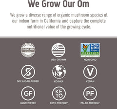 Organic mycelial biomass cultivation image on package