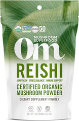 Front of OM Mushroom Superfood Reishi Powder 3.5 oz