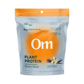 OM Mushroom Superfood Master Blend Vanilla protein powder canister