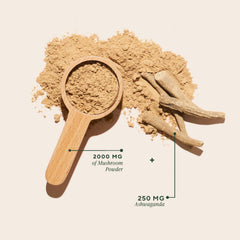Powder being poured into a coffee or smoothie
