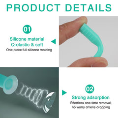 Rigid lens plunger designed for safe use with hard lenses