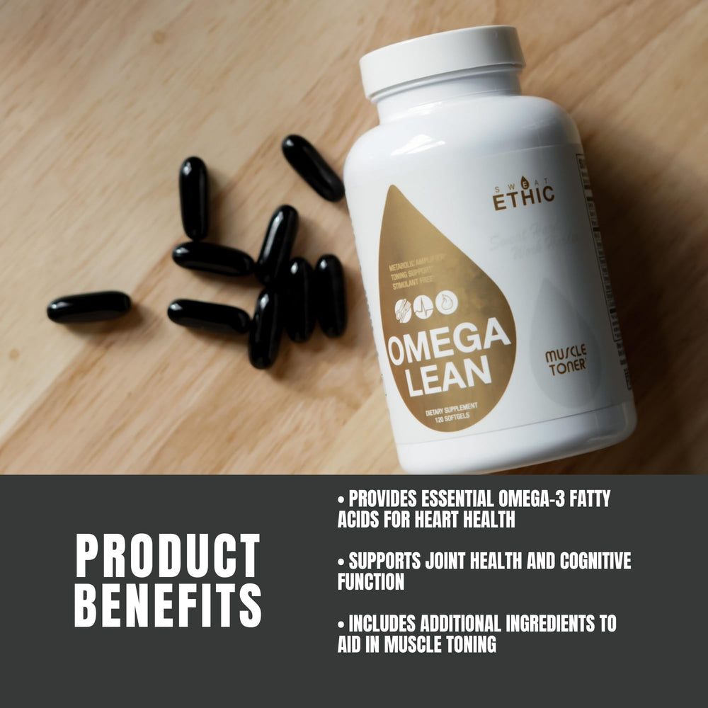 Graphic showing Omega 3-6-9, CLA and L-Carnitine ingredients