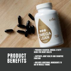 Graphic showing Omega 3-6-9, CLA and L-Carnitine ingredients
