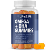 Omega 3-6-9 DHA gummies for adults with lemon and orange flavor