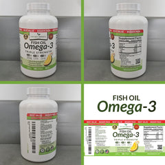 Front label reading Best Omega-3 Lemon flavor