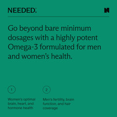 High potency DHA and EPA 1000mg each per four softgels totaling 2200mg