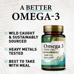 Brain health icon with Omega-3 imagery