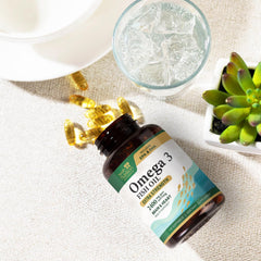 Immune support icon with Omega-3 imagery