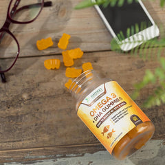 Gummies showing bright orange color and smooth texture