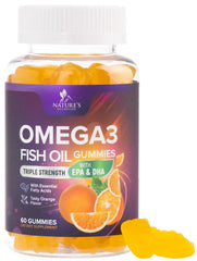 60-count orange-flavored Omega-3 Fish Oil Gummies bottle