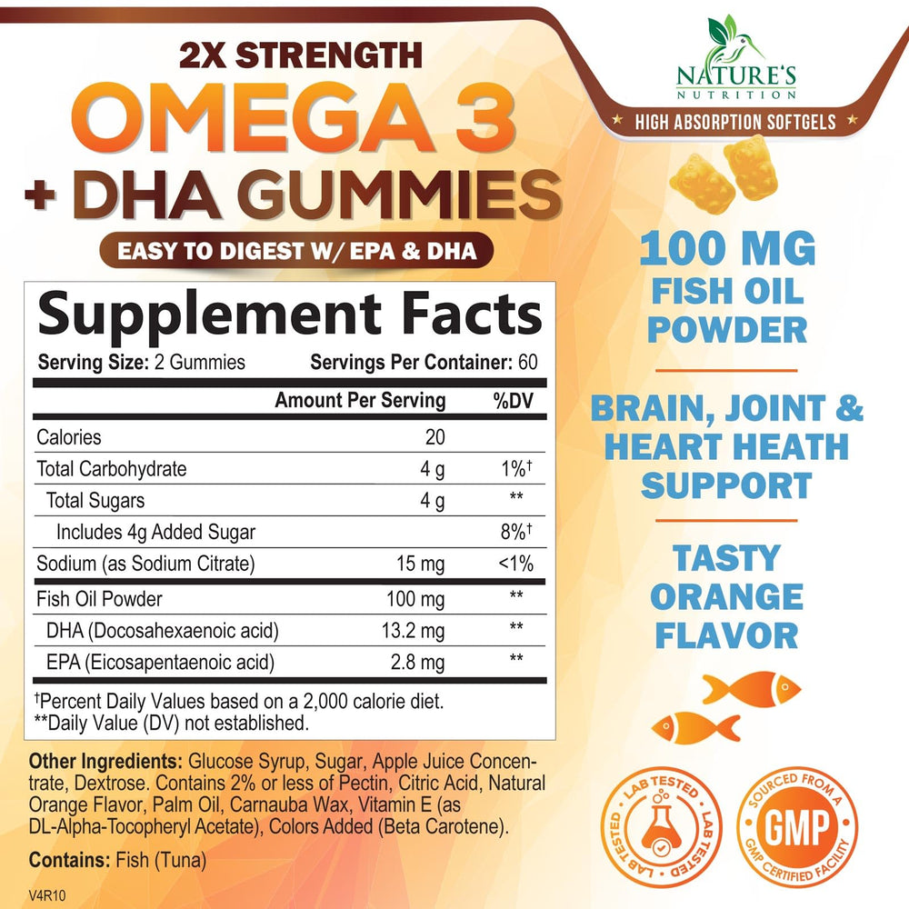 Gummies enriched with DHA and EPA for brain health