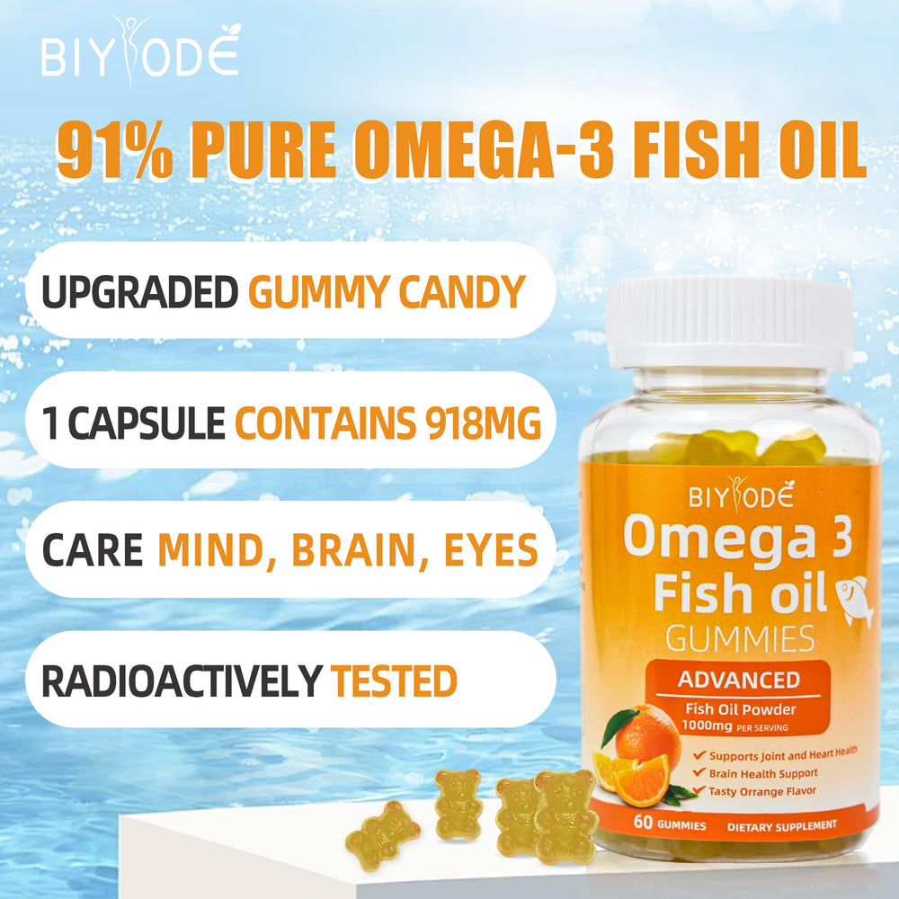 Close-up of Omega-3 Gummies for eye health