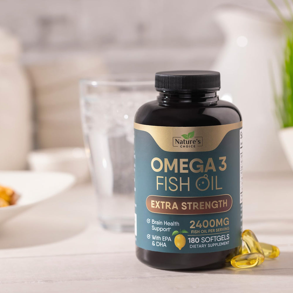 Packaging and capsules of omega-3 fish oil supplement
