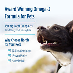 Nordic Naturals Omega-3 Pet bottle packaging