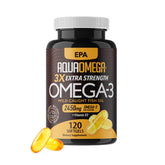 Front view of Triple Strength Omega-3 Fish Oil 120-softgel bottle