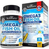 Bottle of Triple Strength Omega 3 Fish Oil with lemon flavor