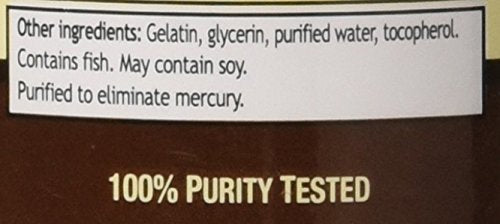 Nutrition facts panel for Windmill Omega-3 1000 mg softgels