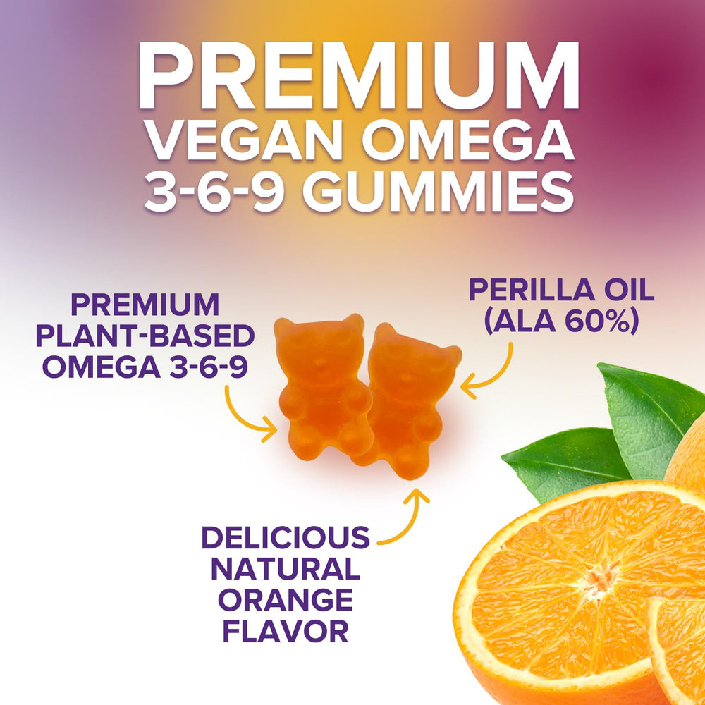 Vegan omega 3 6 9 gummies from Perilla oil