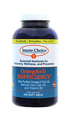 Innate Choice Omega AD Lemon Fish Oil 240 Capsules with Vitamin D3