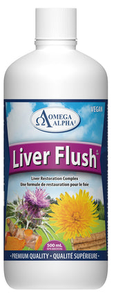 Omega Alpha Liver Flush 500ml bottle - front view