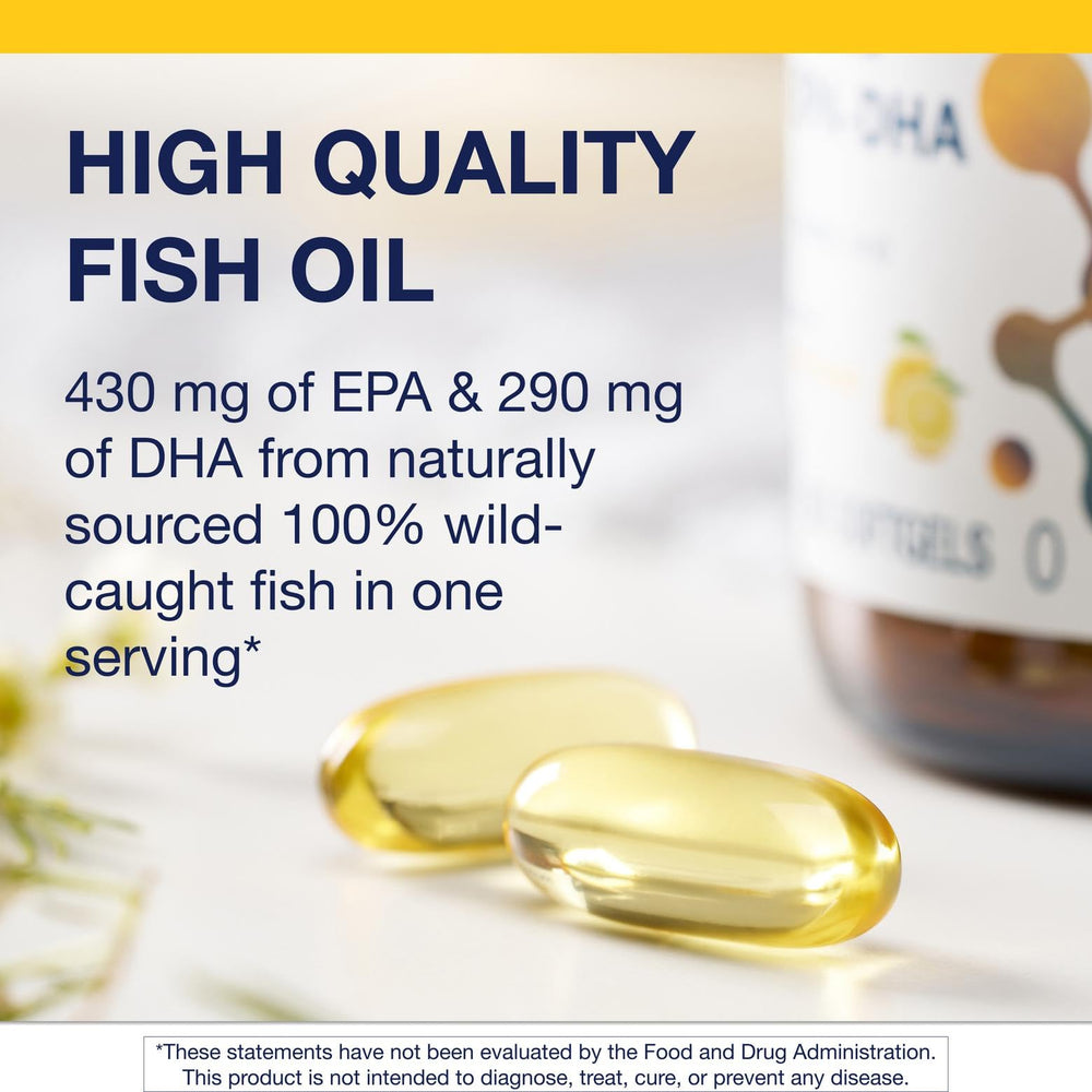 Graphic showing ingredients of EPA and DHA omega-3s