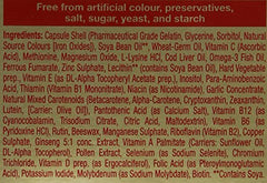 Back label with dosage directions for Omega-H3 Multivitamin Mineral